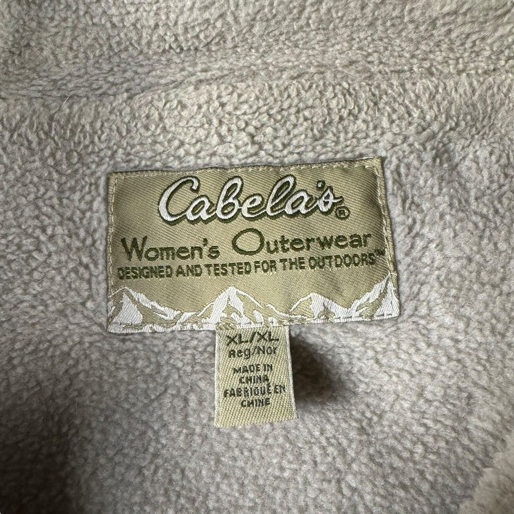 Cabelas Fleece Lined Jacket Womens XL Sherpa Full Zip Gorpcore Outdoor Hiking - Picture 4 of 8